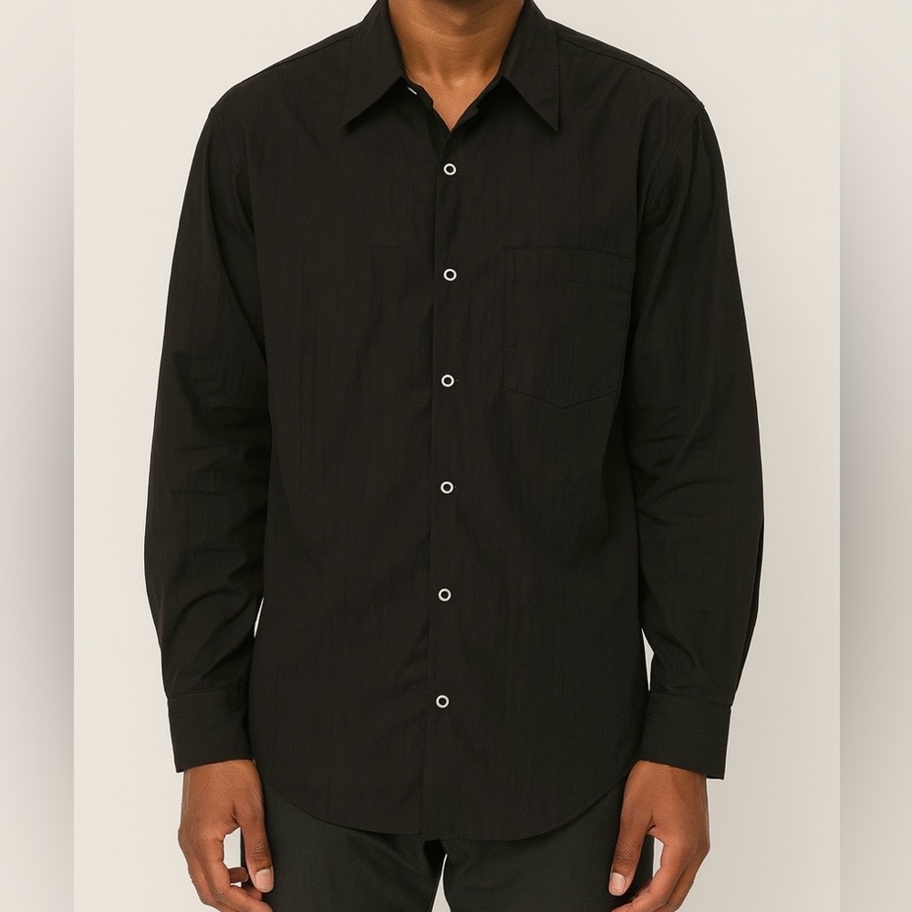 Jones New York Black Casual Button Down Shirt - Medium